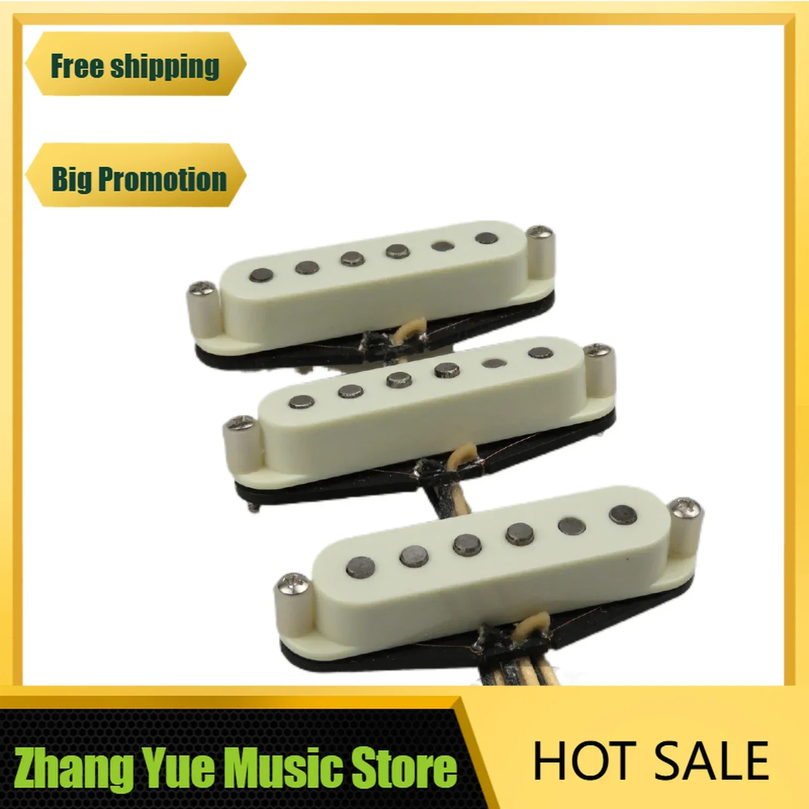 Q-X Music Store-Handmade Set  Guitar Pickups Single coil Alnico V Pure Vintage '65 - Pickups