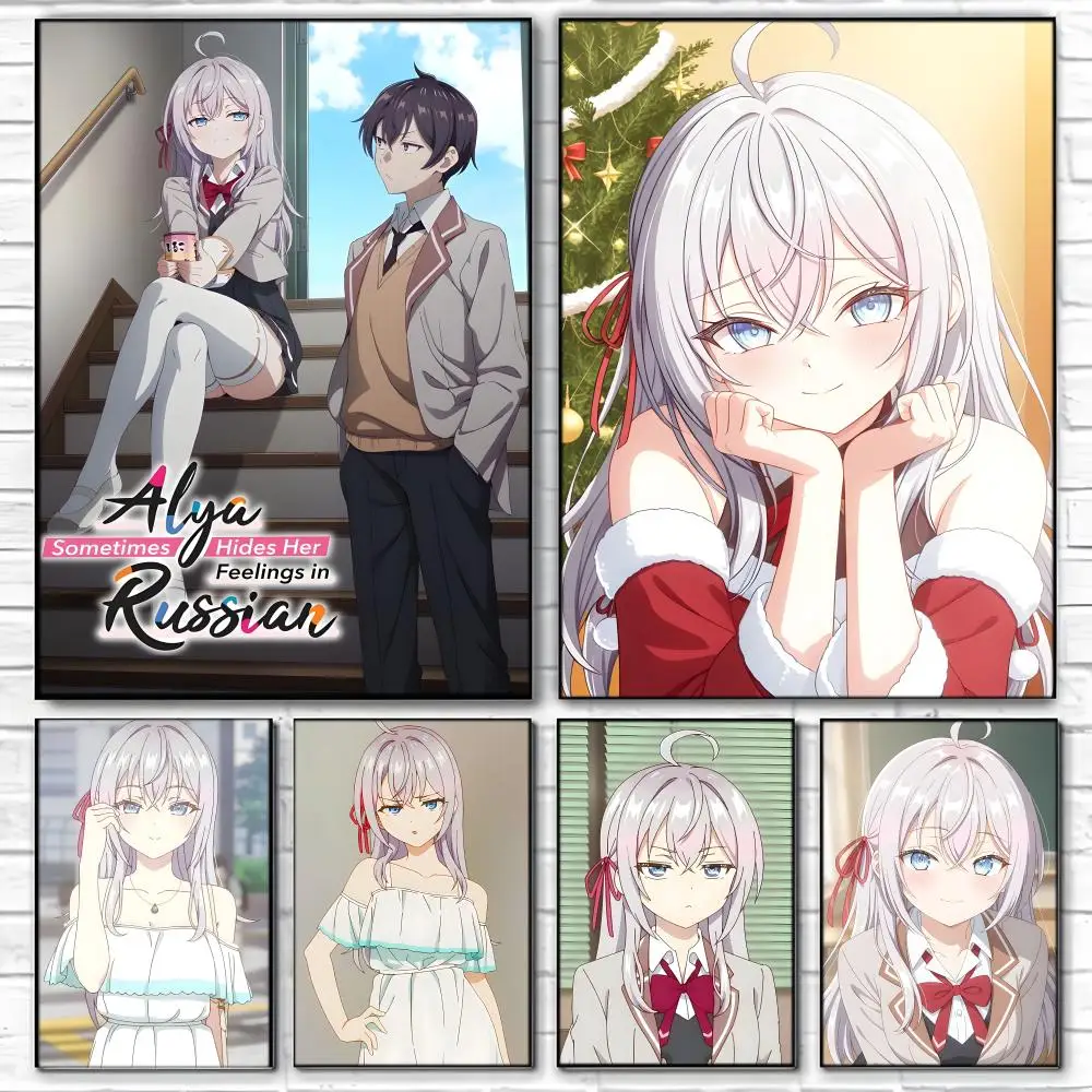 Comedy Anime R-Roshidere Alya-san Poster  Self-adhesive Art Waterproof Paper Sticker Coffee House Bar Room Wall Decor