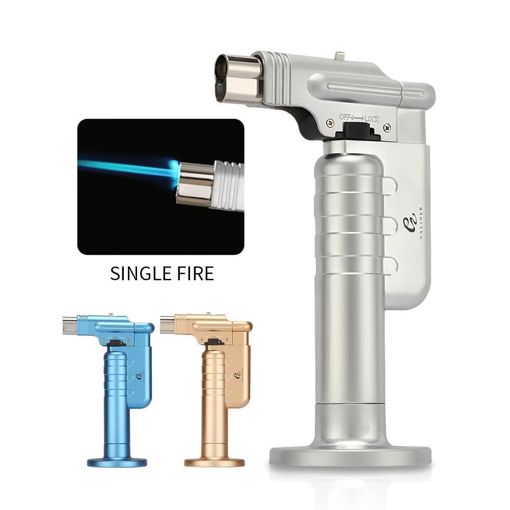 GALINER Spray Gun Cigar Lighter Torch Fire Size Control Lock Outdoor Barbecue Smoking Accessories Tool Charuto Lighter Windproof