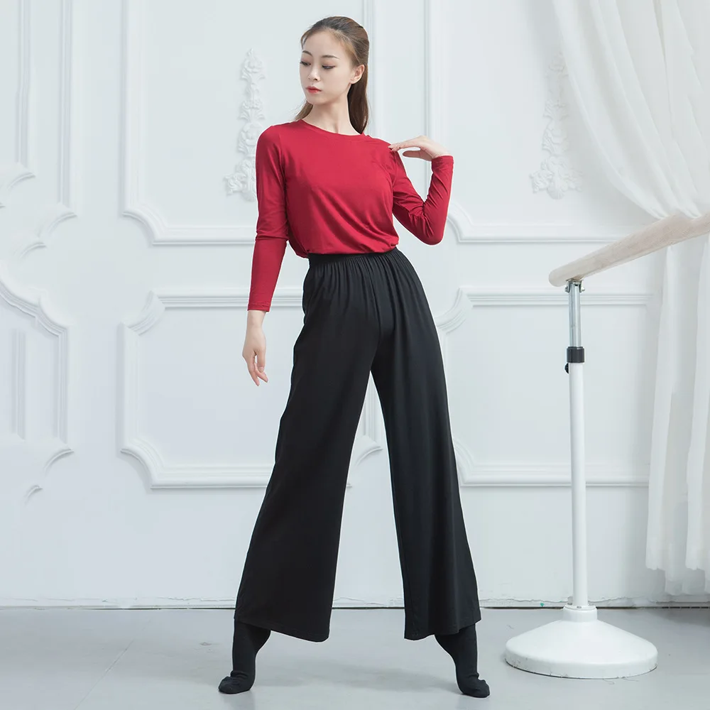 

Dance wide-leg pants adult women's classical loose yoga training clothing large straight-leg pants