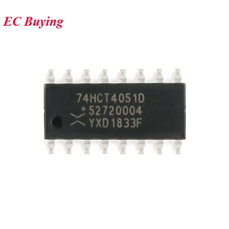 5pcs/lot 74HCT4051D 118 74HCT4051 SOIC-16 SOIC16 8-channel Analog Multiplexer/Demultiplexer IC Chip