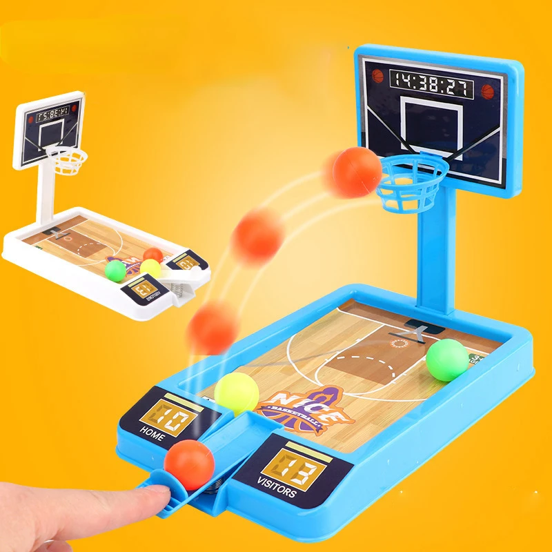 Indoor Basketball Shooting Sports Games Children Play Sets Hoop 3-Ball Interactive Kids Board Game Desktop Ball For Children Toy