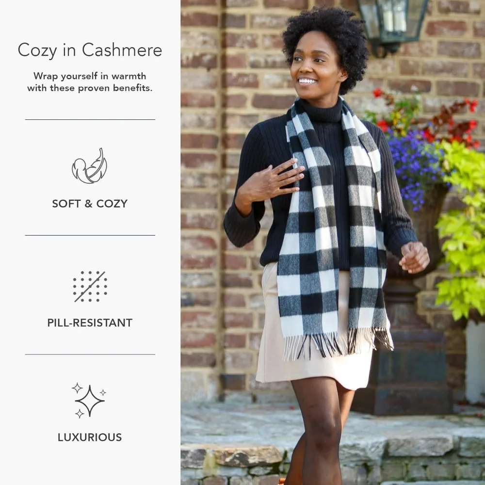 وشاح من الكشمير الخالص بنسبة 100% للنساء - دفء وأناقة شتوية فاخرة #3