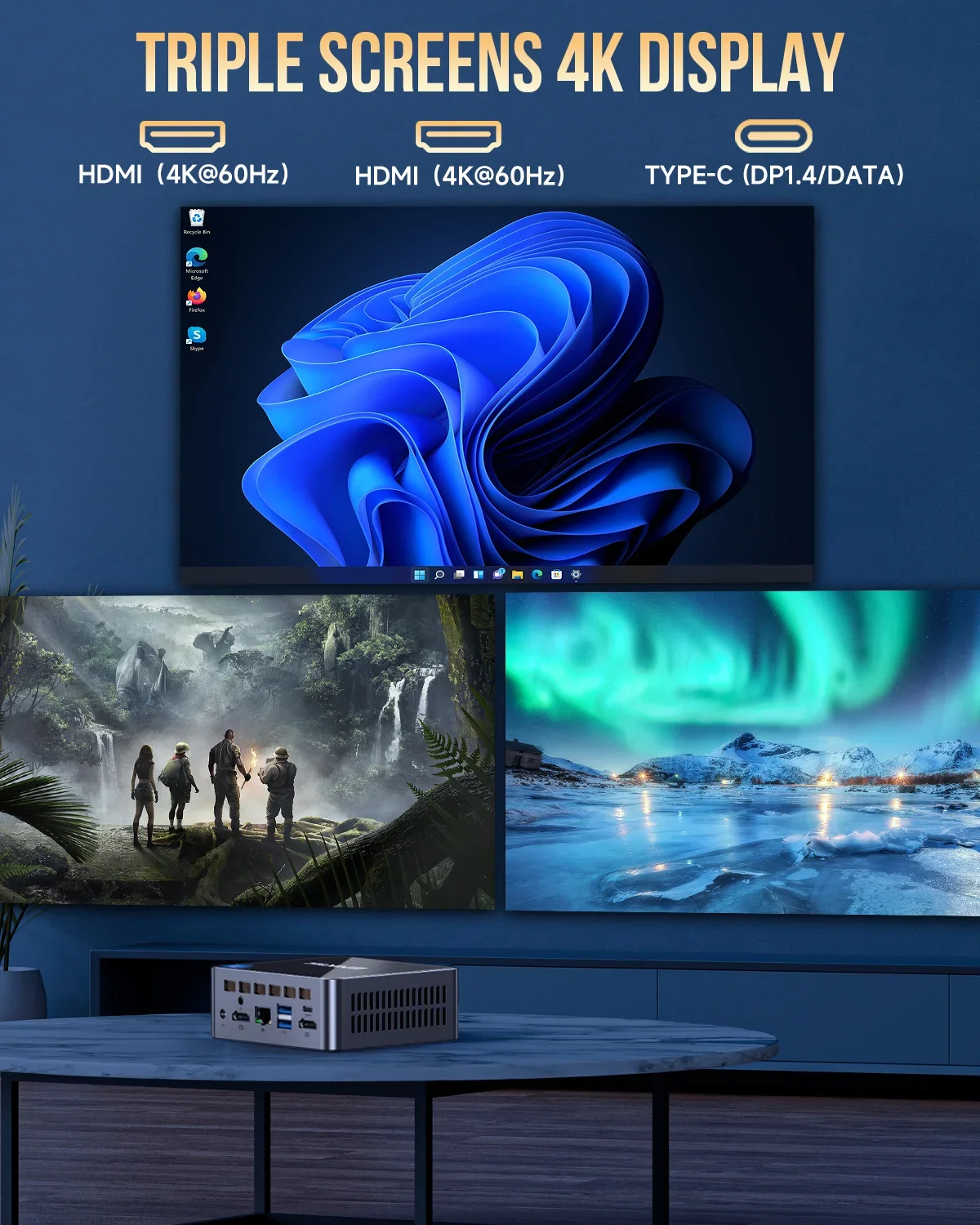 GMKtec M3 Plus Core I9-12900HK كمبيوتر صغير ويندوز 11 برو DDR4 3200 ميجا هرتز NVME SSD WiFi 6 BT5.2 مراوح مزدوجة عرض ثلاثي لعبة الكمبيوتر