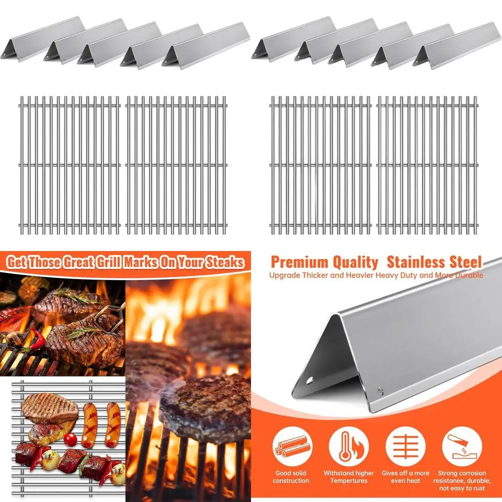 

Stainless Steel Grill Grates & Flavorizer Bars Set for Weber Spirit 300 & GS4 Series Grills