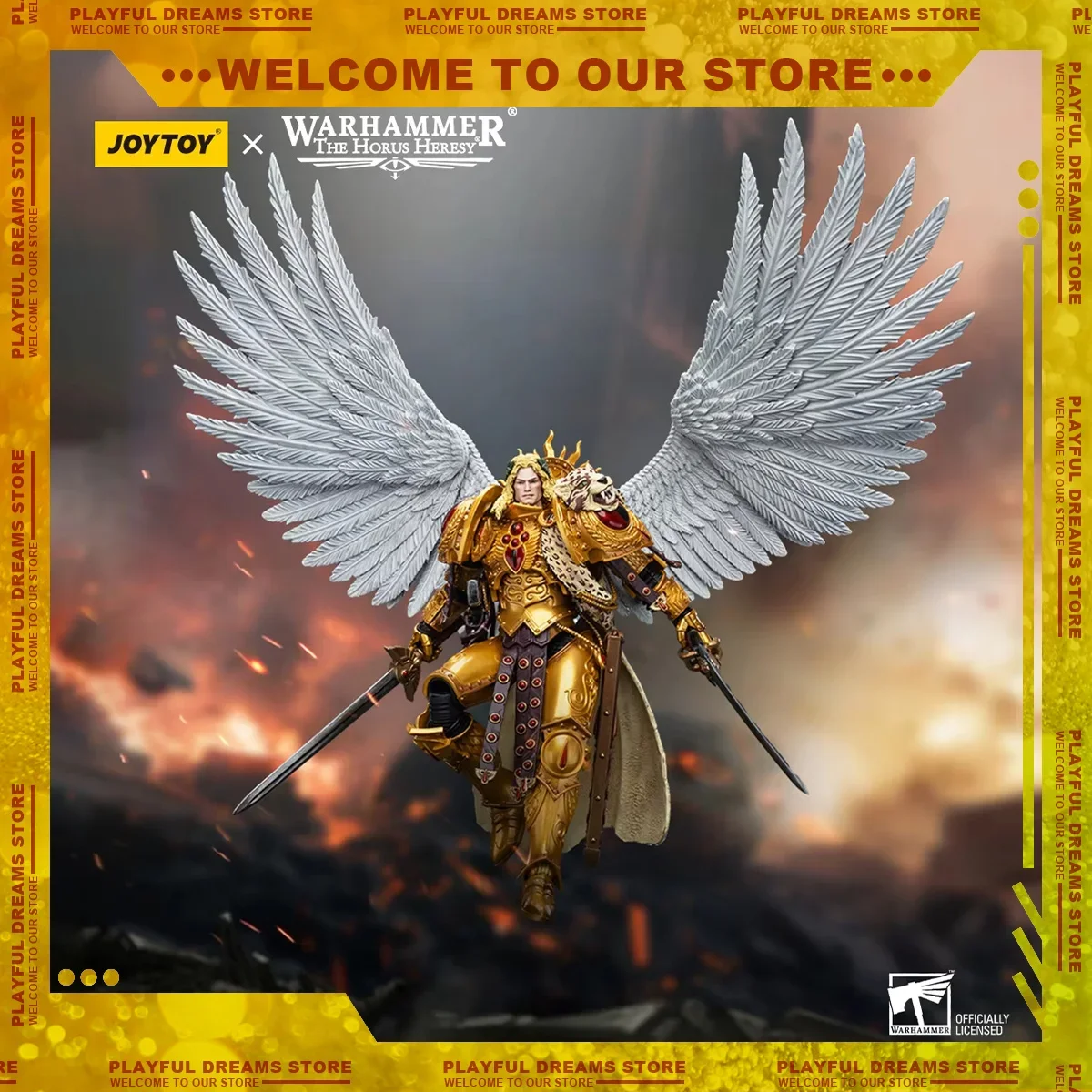 1/18 JOYTOY Warhammer 40K Action Figure Blood Angels Sanguinius Primarch of The IXth Legion Figures Sanguinius Models