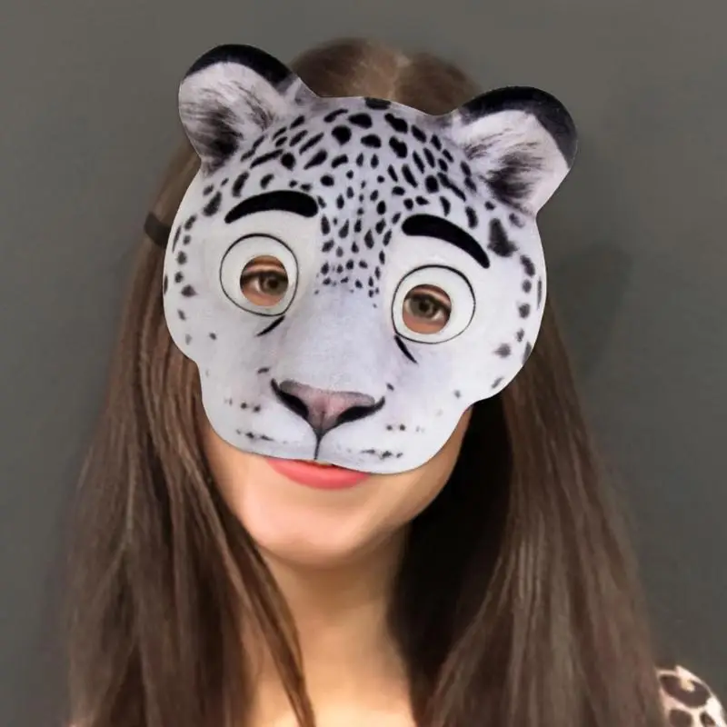 72xe 키즈 극장 공연 마스크 만화 동물 디자인 소프트 EVA 탄성 머리띠 조절 식 의상 파티 학교 이벤트