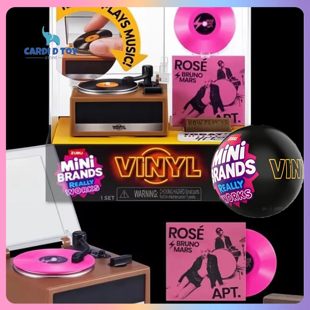 

New Genuine Zuru Miniature Mystery Box Vinyl Record Ball Blind Box Miniature Anime Figures Dollhouse Props Surprise Ball Toys