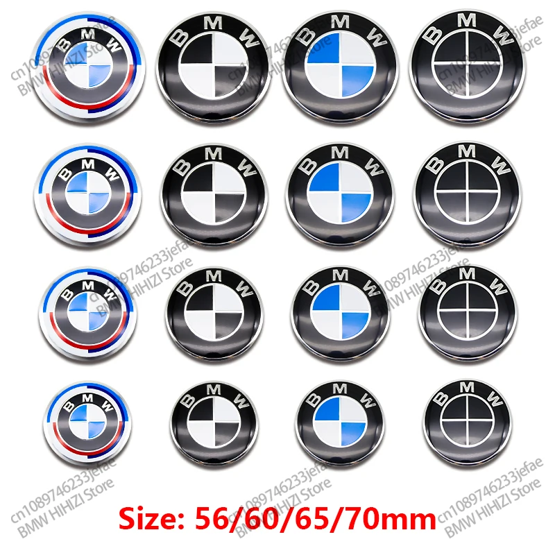 4 Pack 56/60/65/70mm Car Wheel Center Hub Cap Sticker Badge for BMW M M3 X5 X1 X3 E46 E90 E39 E60 E36 E30 E87 F10 F20 F30 G20