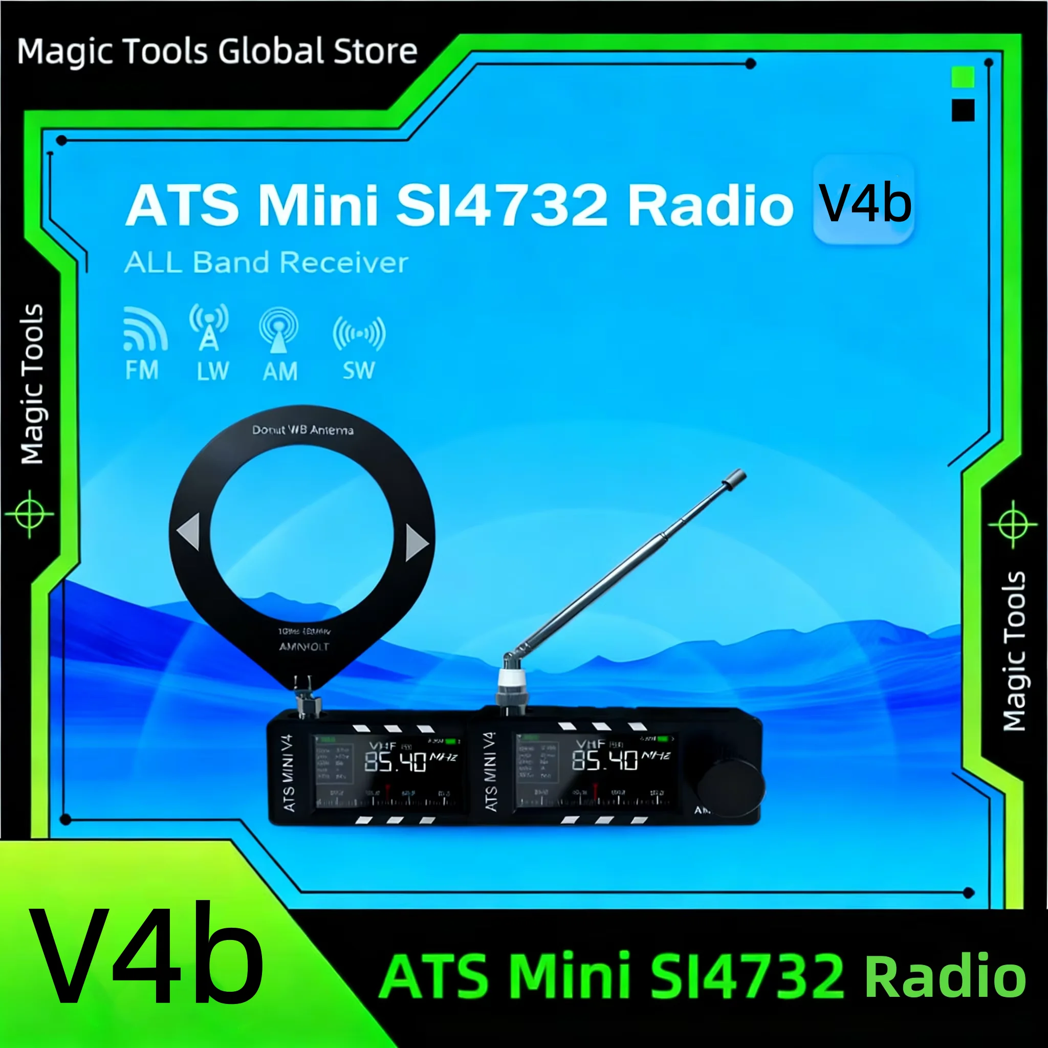 ラジオ・コンポ AMNVOLT V4 ATS MINI SI4732 ( #2670 ) AMNVOLT V4 ATS Mini SI4732 Radio ALL Band DSP Radio FM AM SSB LSB