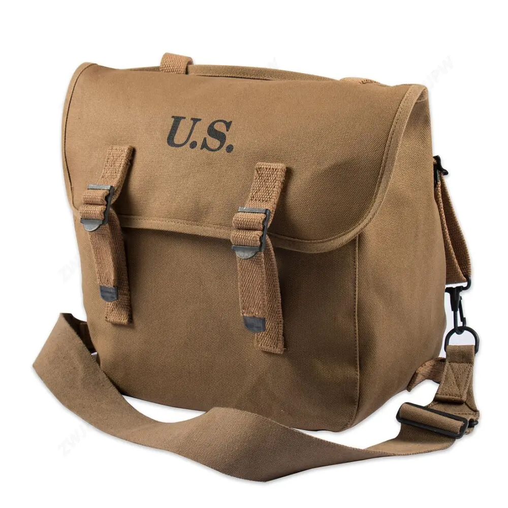 WWII WW2 US Army M1936 Musette Field M36 Backpack Haversack Bag Khaki Hiking HIGH QUALITY REPLICA FREE SEND Whistling