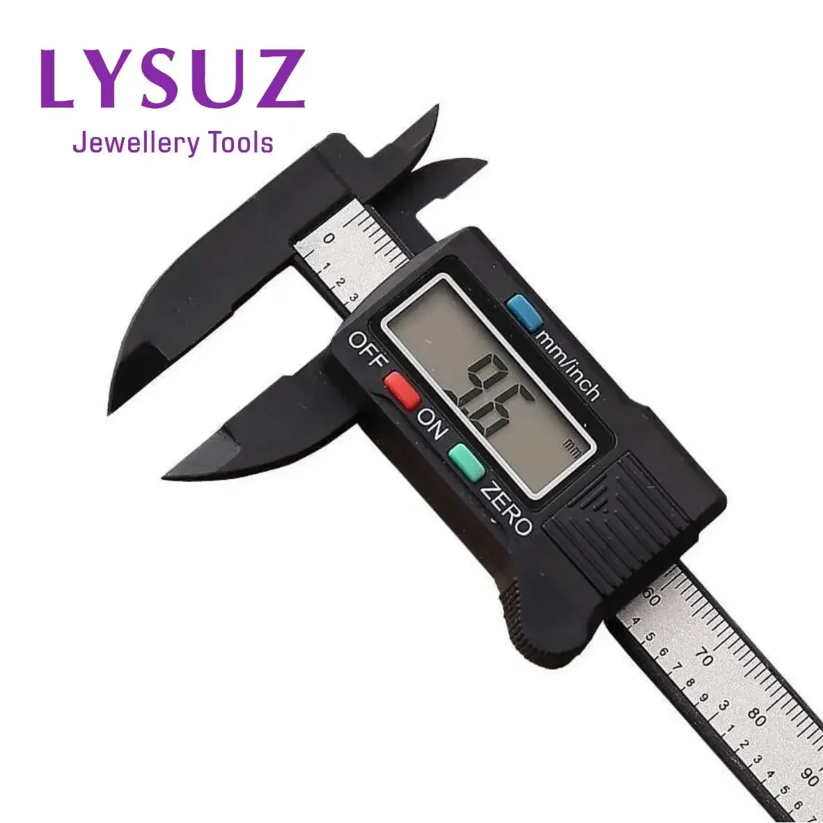 Digimatic Caliper 100 MM Inches Jade Pearl Plastic Digital Vernier Gauge Won't Scratch Soft Jewelry Making Measuring Tool