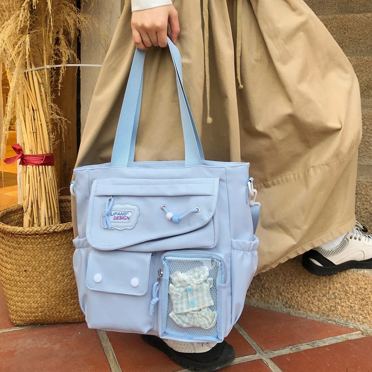 

New Harajuku Cute Kawaii Ulzzang Ita Bag Women's Large Capacity Shoulder Bag Fashionable Versatile Lightweight Y2K Crossbody Bag