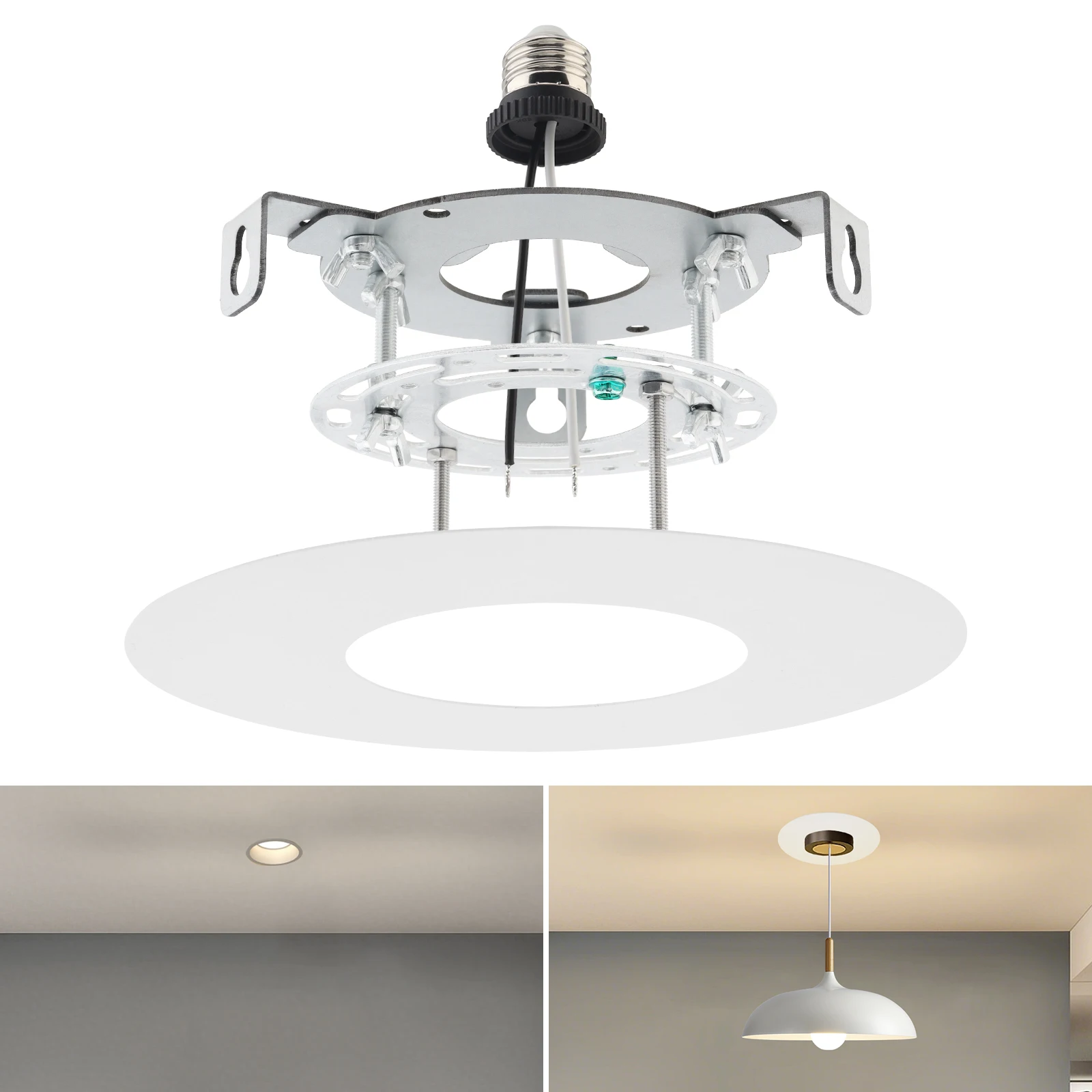 Downlight to Pendant Light Converter Kit Pendant Light Upgrade for Ceiling Fan Lights with E26 Socket, Ceiling Medallion