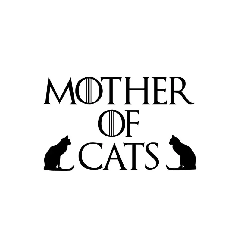 13.9CM*8.5CM Mother Of Cats Car Sticker Cat Lovers Cat Mums Kitten Vinyl Decal Black Silver for HUMMER sticker