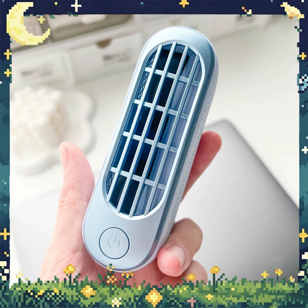 Ranvoo L20-A Handheld Electric Fan Double Cooling Of Bidirectional Cold Flow Handheld Electric Small Fan Light Weight For Gifts