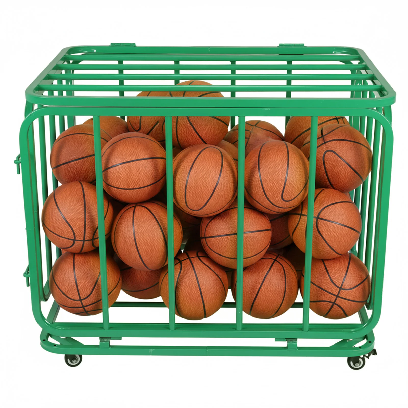 

Basketball Or Volleyball Storage Ball Cart with Wheels Basketball Storage Basket for Gym Court
