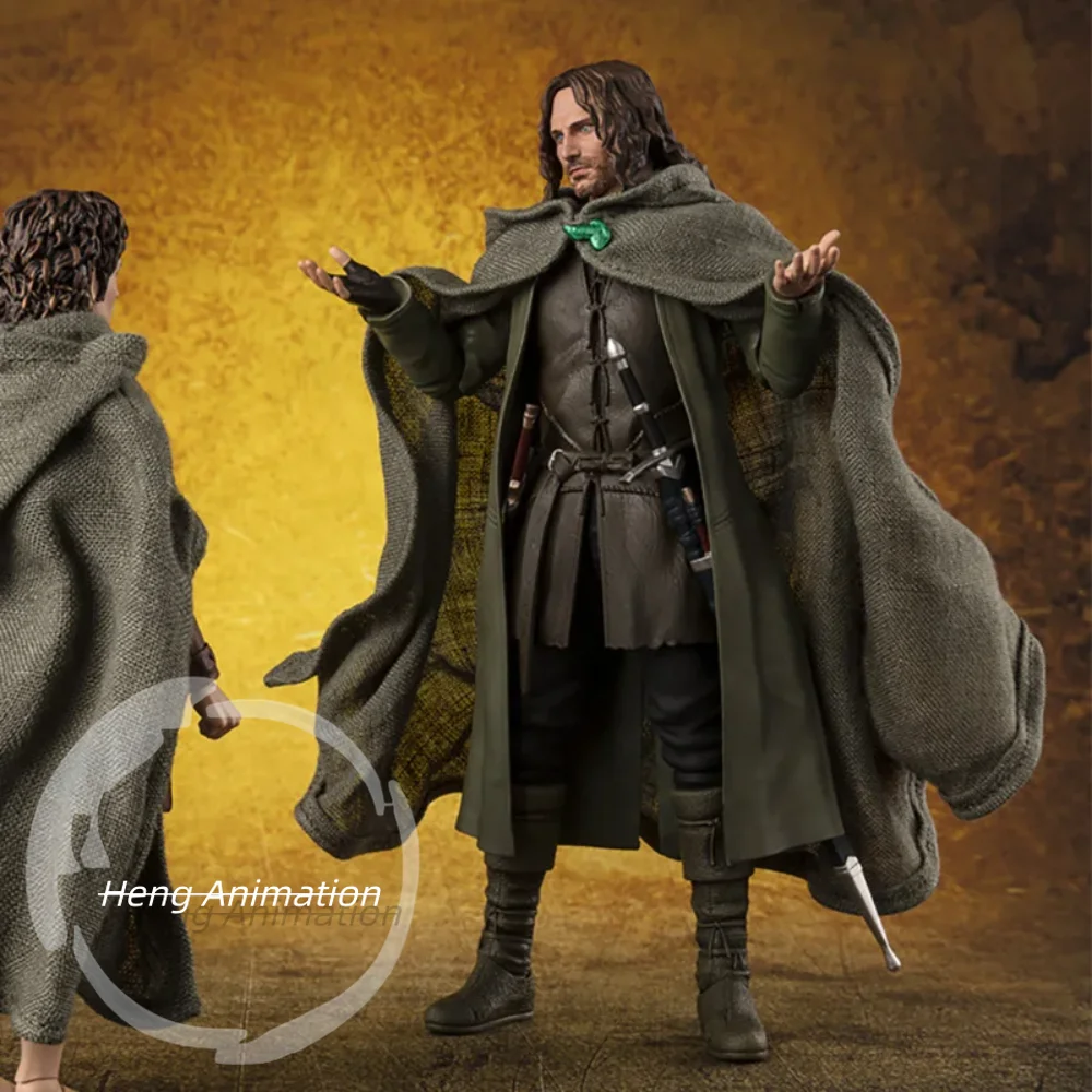 반다이 오리지널 SHFiguarts SHF 반지의 제왕 아라곤 풀 액션 피규어 완성형 모델 키트 컬렉션 어린이 선물
