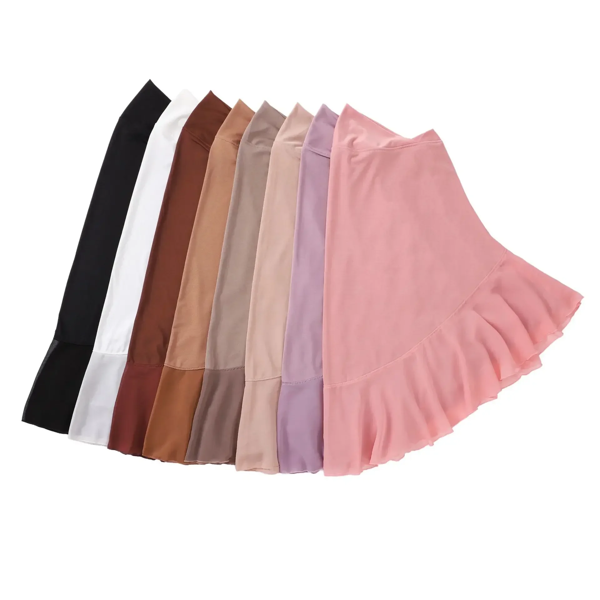 

Готовый платок-тюрбан Амира из хлопкового шифона с рюшами и кристаллами, мусульманский хиджаб для женщин, готовое изделие