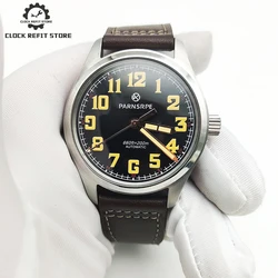 Parnsrpe - Vintage 40mm Pilot's Watch Luminous Men's Watch NH35A Brushed Automatic Mechanical Watch