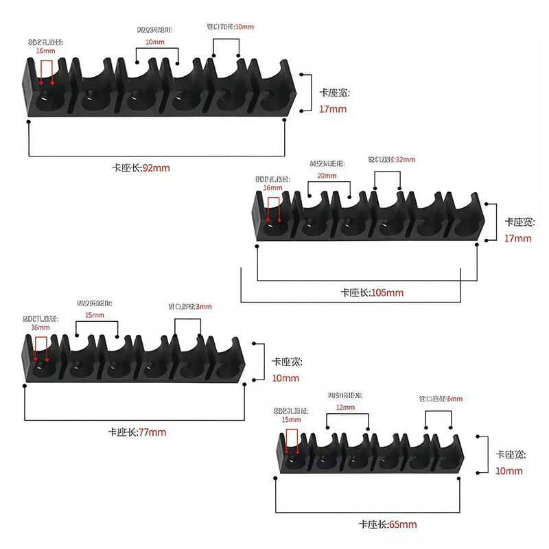10Pcs U-shaped Buckle and Fixing Clamp For Pneumatic Pipes Nylon Multi-pipe Holder And Piping Seat TM/BTM-4/6/8/10/12/14/16mm