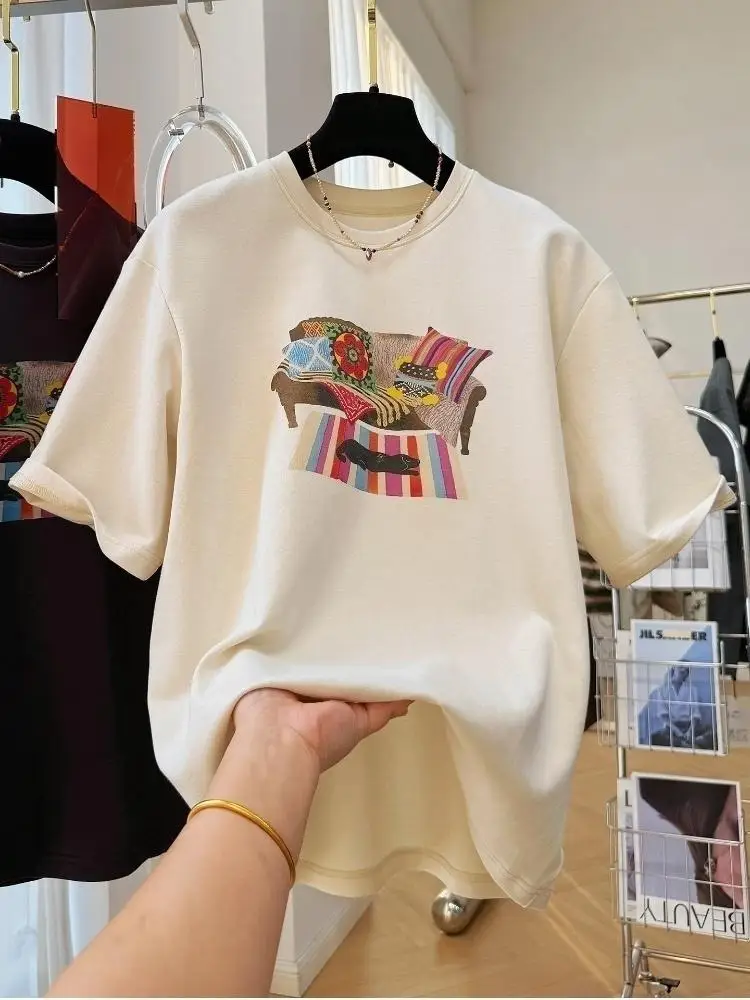 

Хлопковая футболка с круглым вырезом и короткими рукавами в стиле Harajuku Kawaii, готическая футболка для пар в уличном стиле Y2K