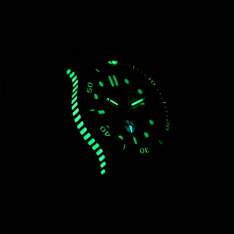 Imagem -06 - Aquatrident Novo Relógio Mecânico Feminino de Luxo 36 mm Relógio de Tempo Padrão Nh38 Mecânico à Prova D100 Água 100 Metros Super Luminoso