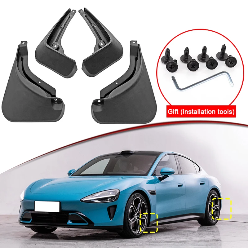 Car Styling For Xiaomi SU7 2024 2025 2026 ABS Car Mud Flaps Splash Guard Mudguards MudFlaps Front Rear Fender Auto Accessories