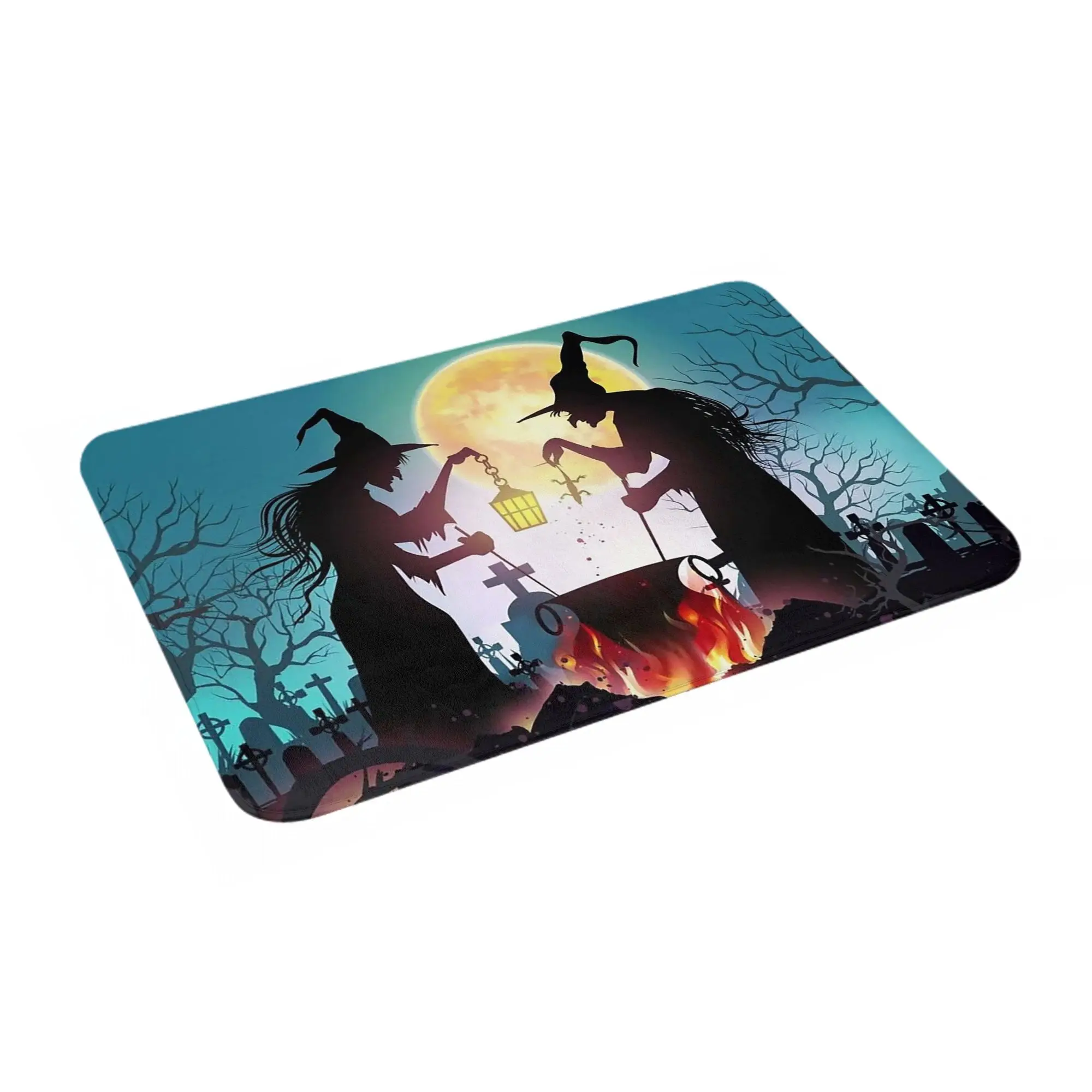 

Halloween witches Non-slip Doormat Floor Mat Sand Scraping Carpet Rug for Kitchen Entrance Home Balcony Footpad Mats