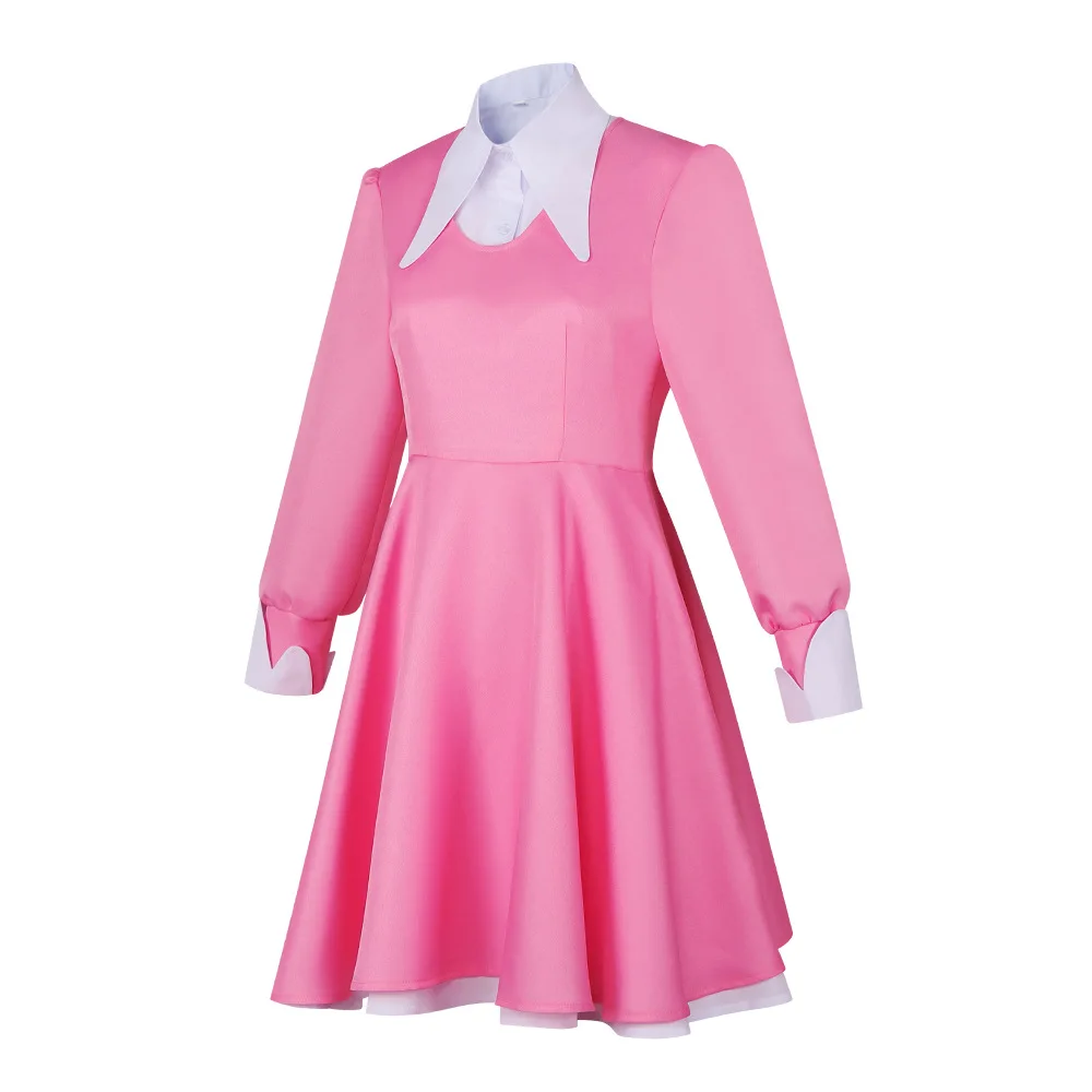 

Костюм для косплея Алисы в Стране чудес, фантастическое приключение Алисы, длинное розовое платье для косплея.