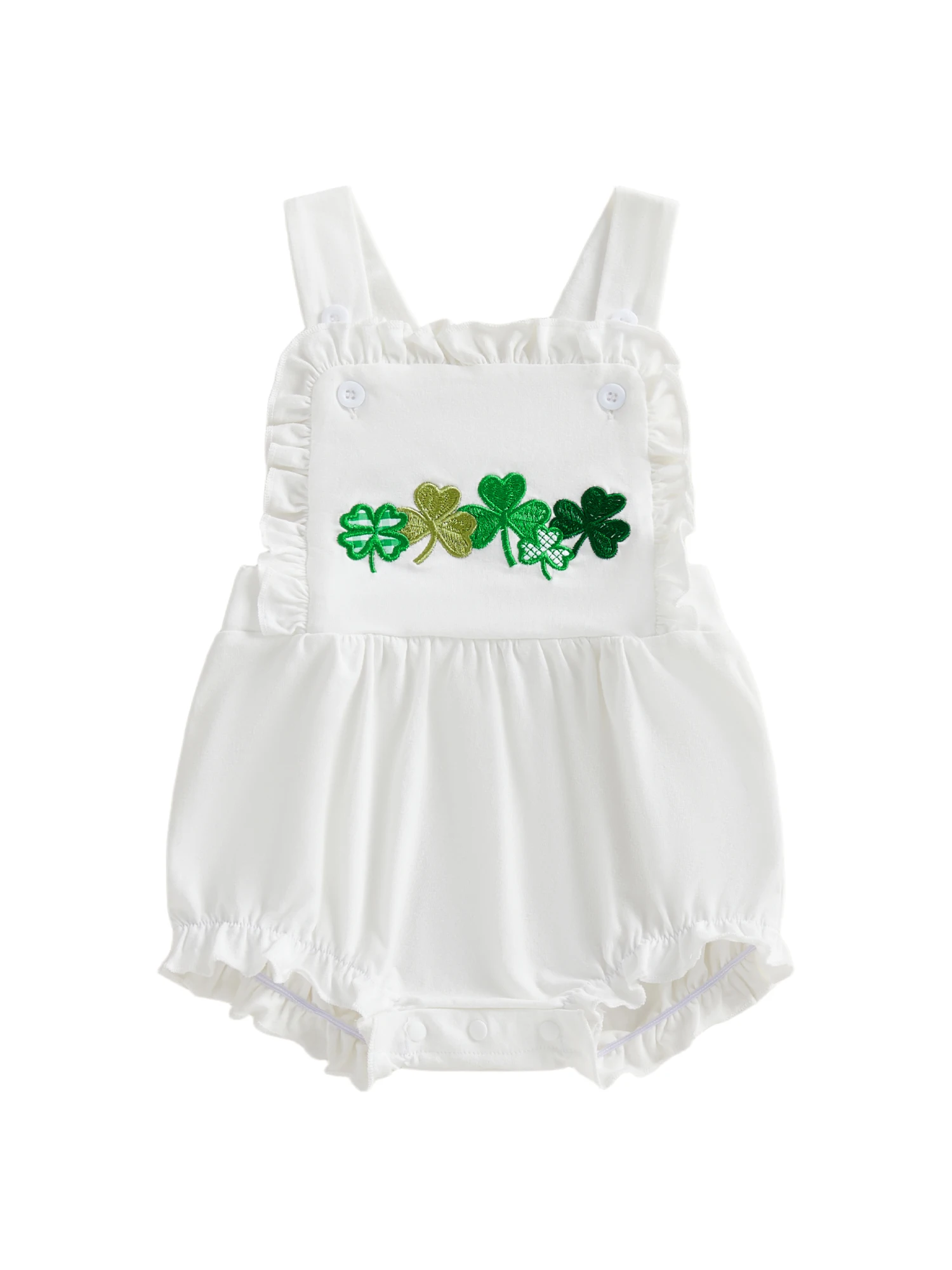 رومبير للأطفال مطبوع عليه زهور الأقحوان الحلوة مع حواف من الدانتيل بذلة للأطفال حديثي الولادة ملابس صيفية بأكمام مكشكشة #3