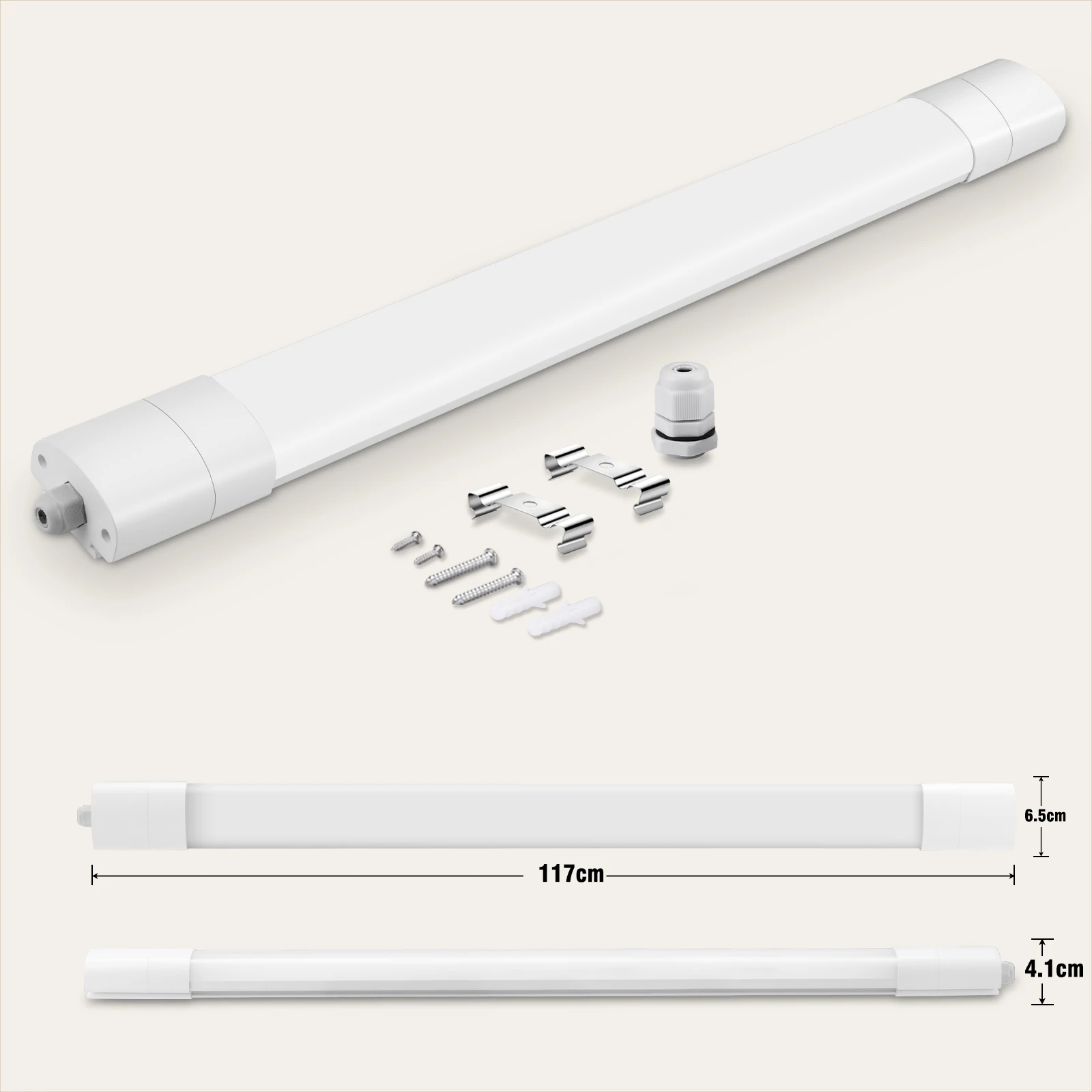 1PC/2PCS/4PCS 36W LED Deckenleuchte 117cm, 4000LM 4000K IP66 Linkable Motion Sensor Rohr Lampe für Keller Werkstatt Garage – Detail 1