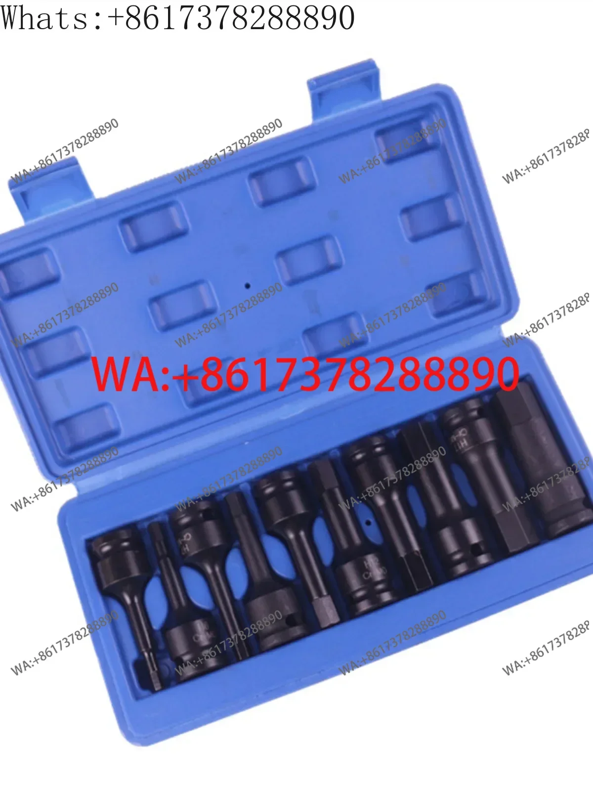 8-piece set of 1/2 big fly pneumatic hexagon air cannon conjoined bit H5-H19 electric pneumatic swivel sleeve set