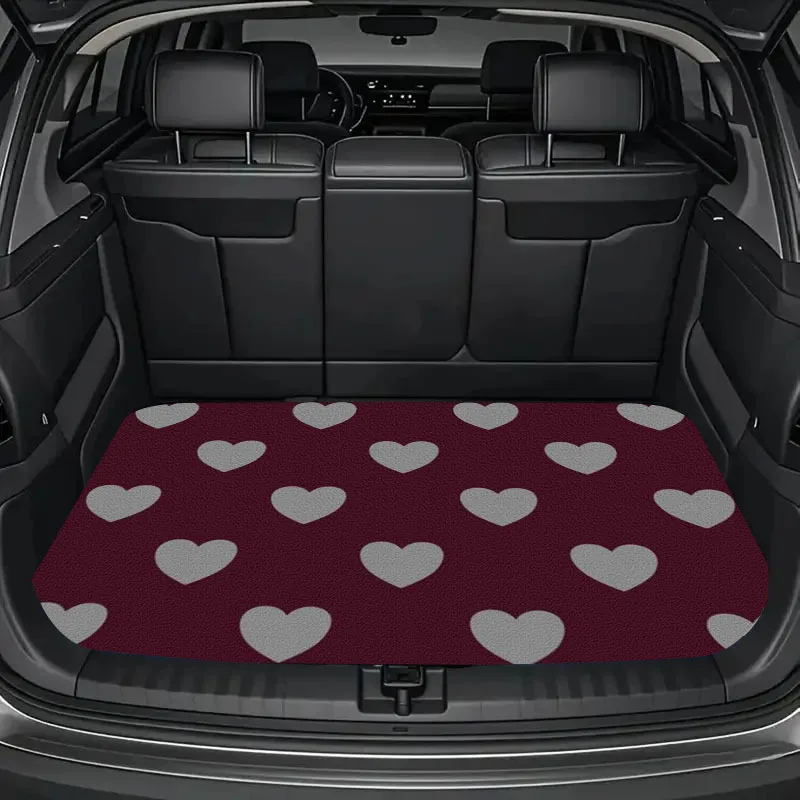 1pc Car Trunk Mat With Printed Design, An Essential Travel Accessory, Universal Fit For Various Car Models, A Must-Have Interior