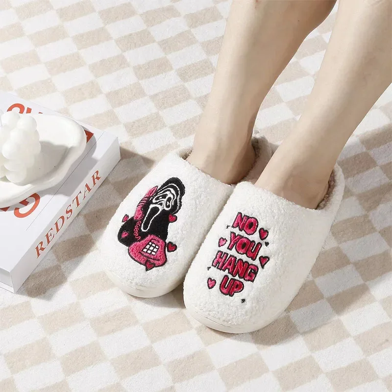 Halloween Slippers Indoor House Ladies' Slippers Fluffy Living Room Winter Woman Slippers image 2