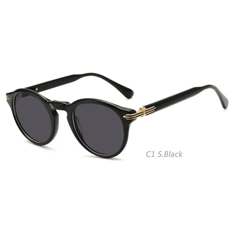 Vintage Personality Heavy Metal Round Frame Sunglasses Trendy Fashion High-Grade Unisex UV Protection Sunglasses