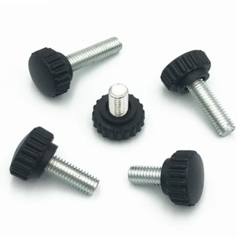 5-10pcs/lot  m3 m4 m5 m6 m8 knurled Nylon Round Plastic Head Handle Thumb Screw Bakelite Bolt Black Bakelite hand screw