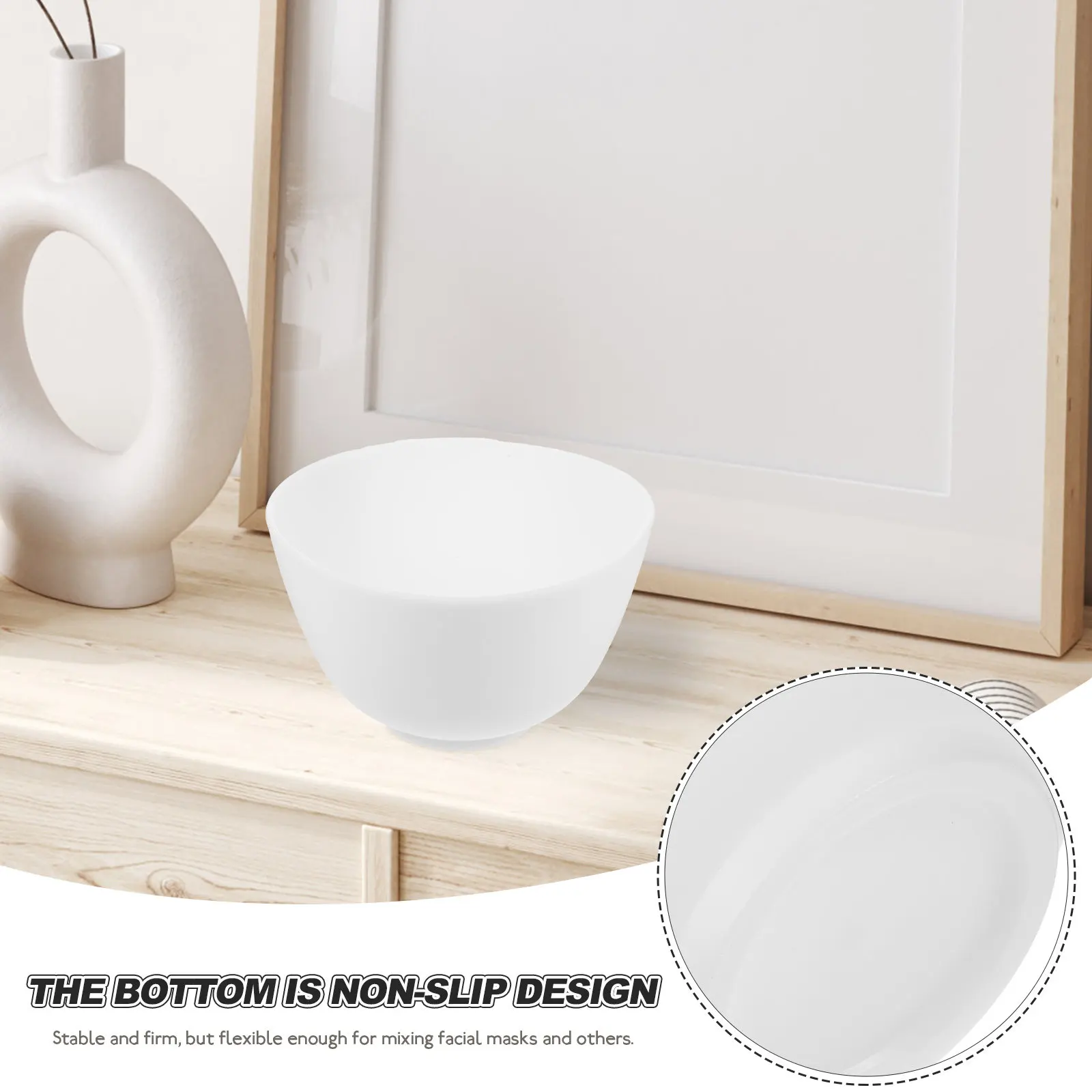 Home Use Odorless Anti-Drop Silicone Bowl 12.5x8cm Flexible Mixing Mask Measuring Prep Mini Kitchen Bowl Pink Pink Mixing Bowls