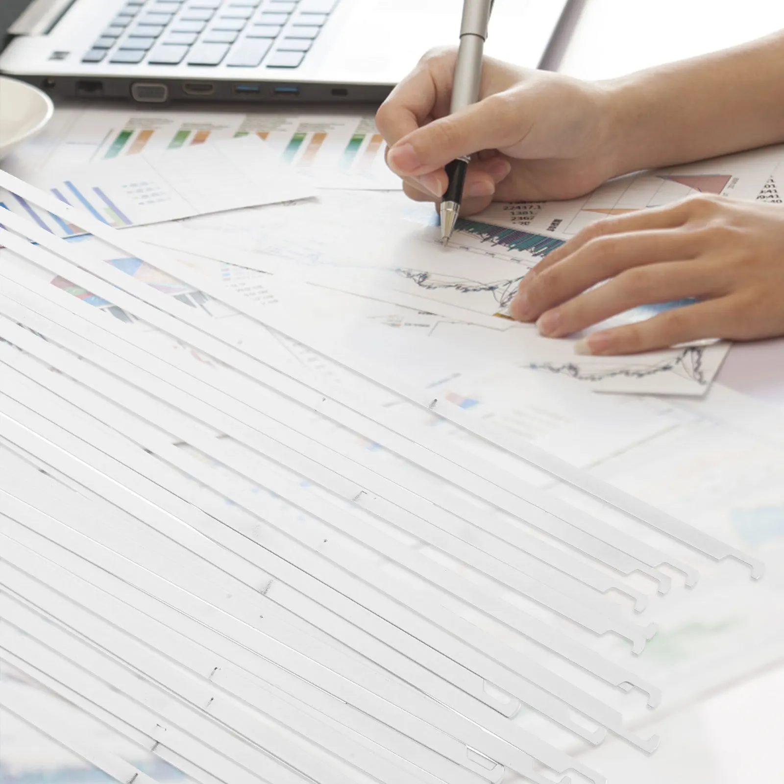 

20Pcs Metal Hanging File Organizer Bars Divider Clips Reliable for Office School Home Hanging Folders File Holder