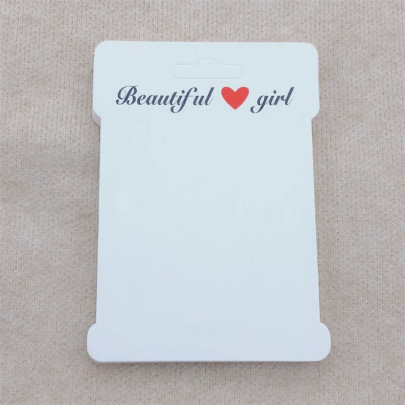 50Pcs Hair Rings Paper Cards Headband Display Retail Label Hair Accessories Packing Tag Hair Rope Headwear Packing Label