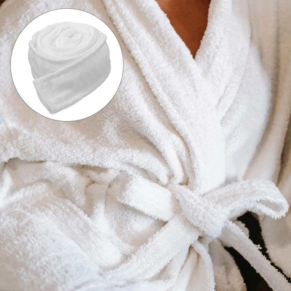 

2Pcs Flannel Bathrobe Belt Soft Replacement Adjustable Tie for Hotel Home Bathrobe Waist Strap Comfortable Robe Tie