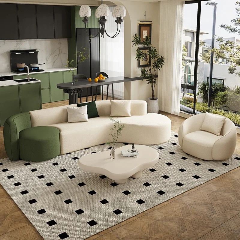 

Modern Luxury Living Room Sofas Nordic Cloud Outdoor Mini Puffs Sofas Sectional Office Minimalist Wood Divano Home Furniture