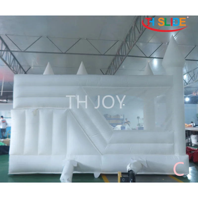 Fast Air เรือประตู,5x4 M 17-13ft งานแต่งงาน Bouncer House, สีขาว PARTY Inflatable Bouncy ปราสาทสไลด์สําหรับเด็ก N ผู้ใหญ่