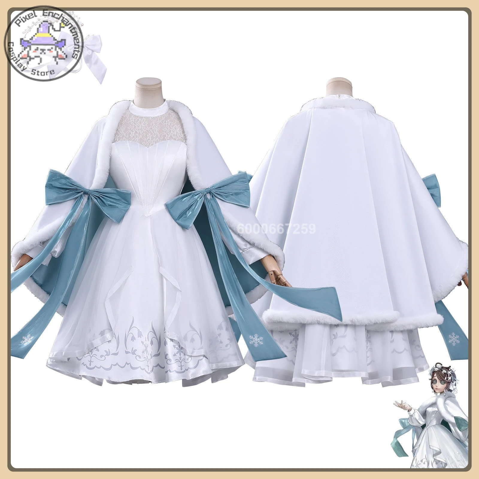 

Popular 2D Game Character Gardener Cosplay Costume Cute Style Winter Festival Dress Full Set Comic Con Anime Clothes (Female)