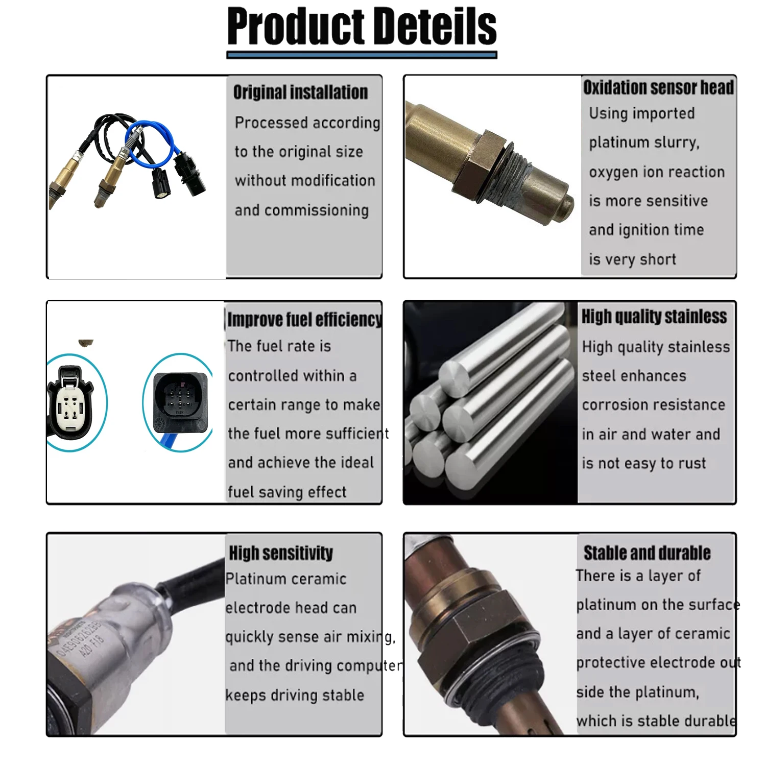 New Upstream&Downstream Oxygen O2 Sensor CV6A9G444A 8F9Z9F472H For Ford Focus 2.0L 2012 2013 2014