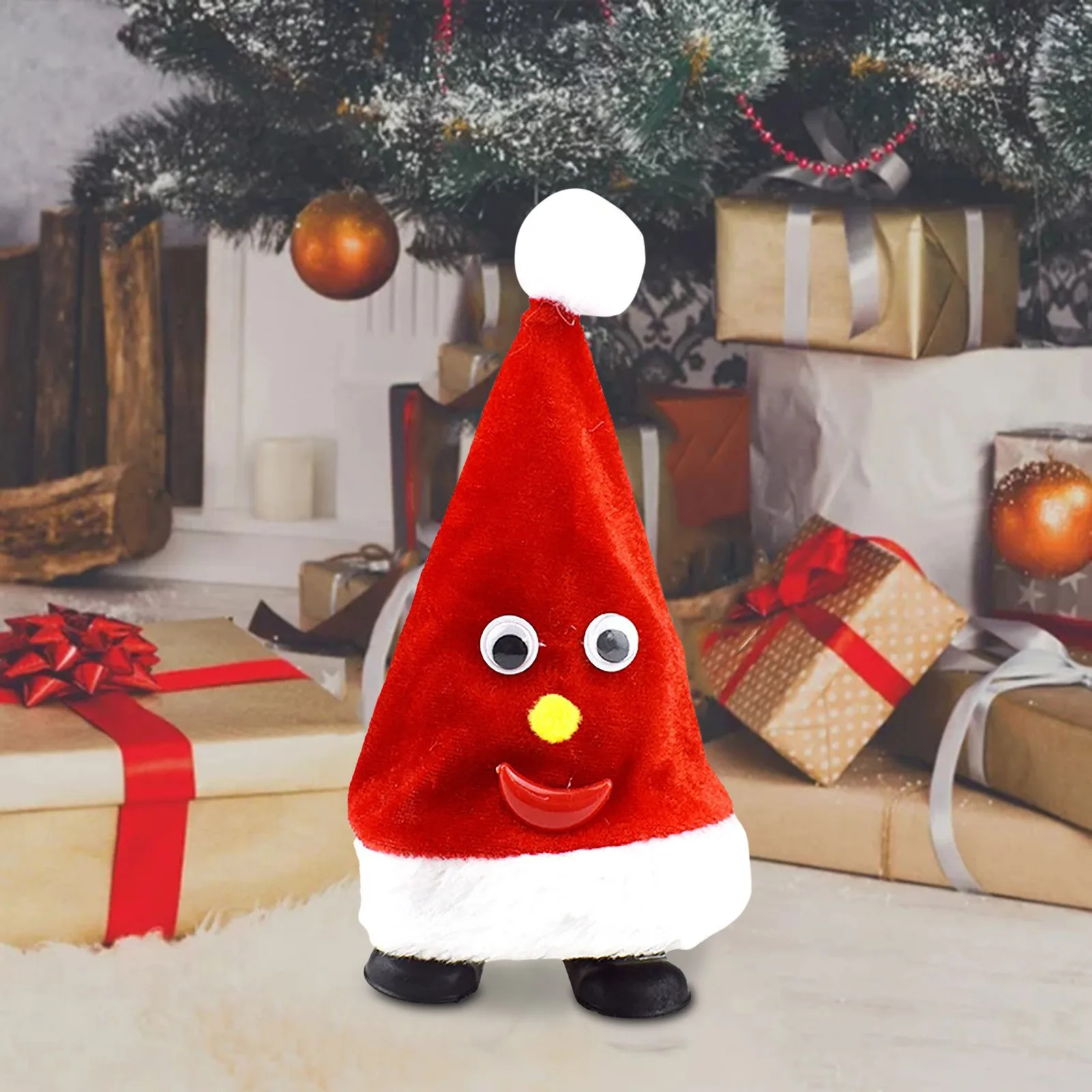 ألعاب جديدة 2025 موضة مضحكة قبعة عيد الميلاد وشجرة عيد الميلاد المشي تذبذب لعبة الرقص دمية عطلة شاشة لسطح المكتب ديكور #1