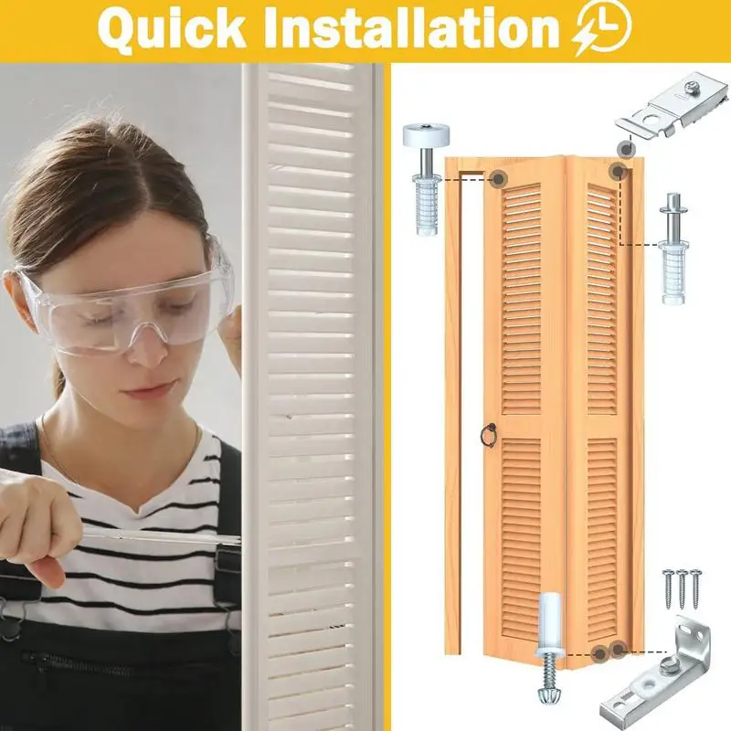Bifold Door Track Hardware 20pcs Closet Door Track Replacement Sliding Door Parts And Home Closet Door Replacement Parts