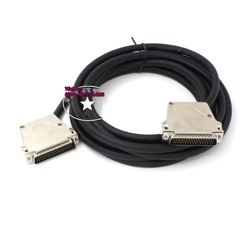 High Quality Iron Shell SCSI HDB50pin 3 rows male to male power cable SCSI HDB50 pin Side Elbow data connector cable