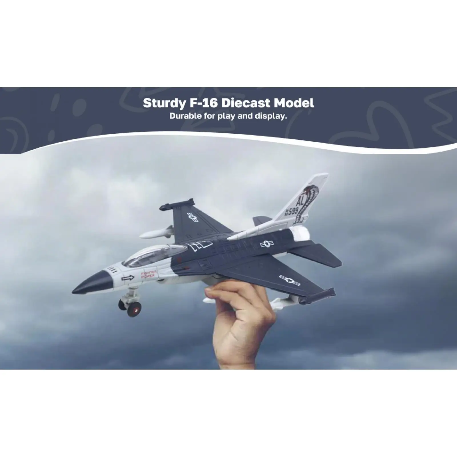 Aircraft Model Diecast Fighter Pull Back Metal Plane Toy And Suitable for Collectors Gift Home Decoration , Dark Blue