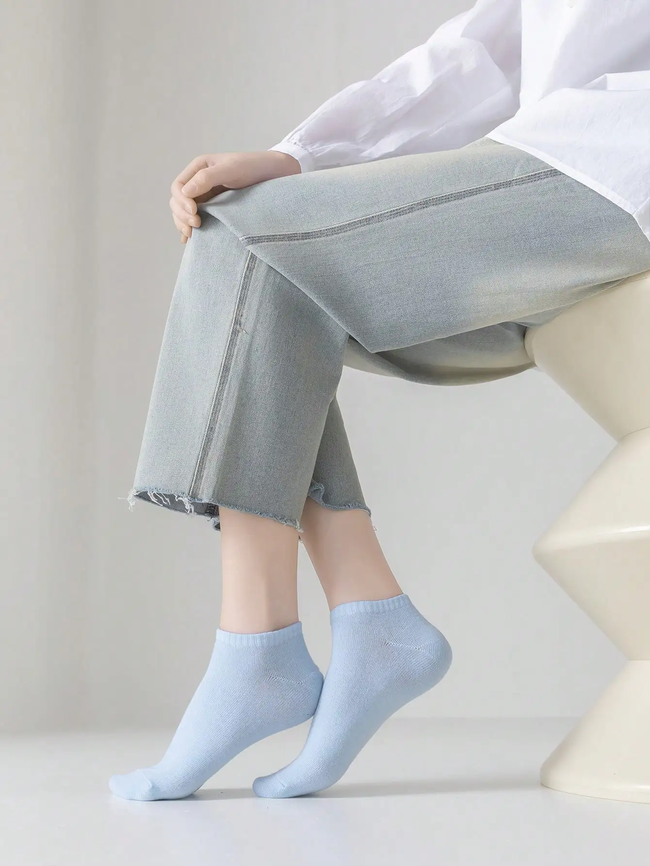 10 Pairs Solid Color Low Cut Ankle Socks Multi Bright Basic Color Soft No Show Short Socks For Women Daily Casual